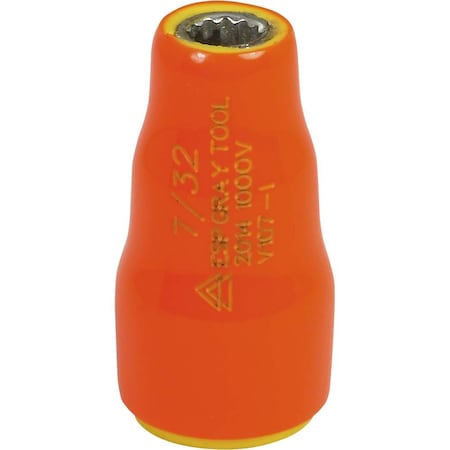 Gray Tools 7/32" X 1/4" Drive 12 Point, Standard Length, 1000V Insulated V107-I